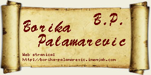 Borika Palamarević vizit kartica